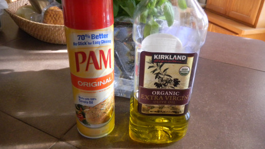 Spray foil with Pam or brush with olive oil.