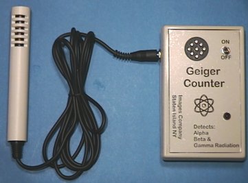 Geiger counters consist of a tube (probe) that picks up the radiation and sends the information in pulses to the Geiger counter.