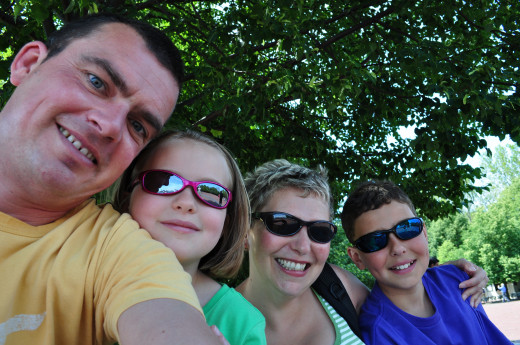 4 Brits abroad - that's us on Ellis Island