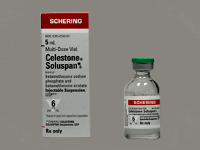 Celestone Soluspan (betamethasone) Injection with lidocaine 1% (not pictured) 