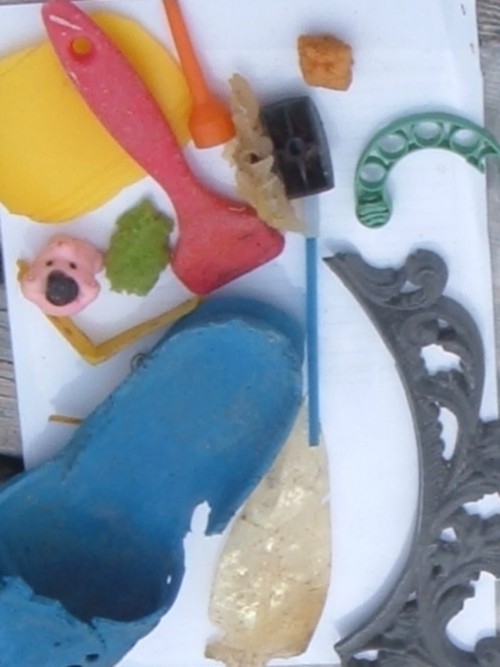Plastic items collected on a Tenerife beach. Photo by Steve Andrews
