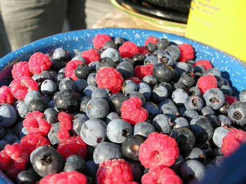 Berries make a colorful and flavor packed compound butter.