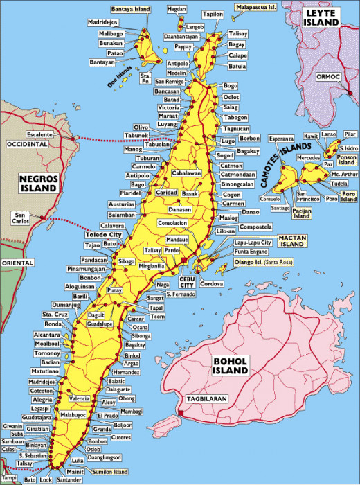 a map of Cebu