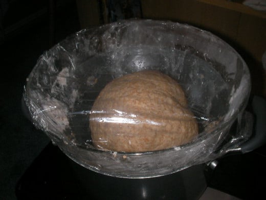 Put dough over boiling water to prove