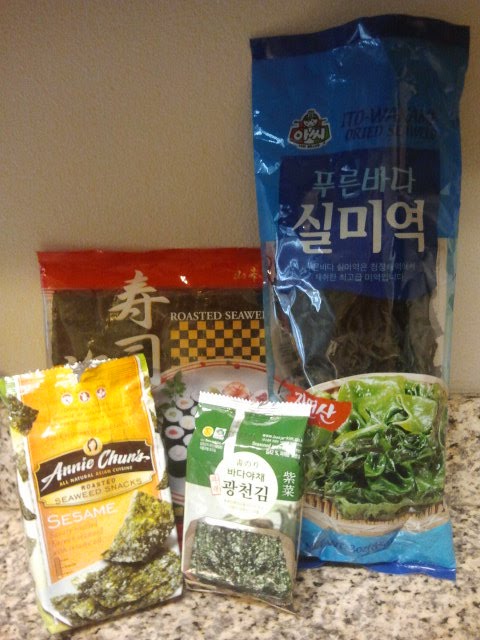 The variety of seaweeds currently in my kitchen. Photo Source: Shanna11