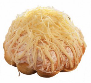 Ensaymada sprinkled with cheese
