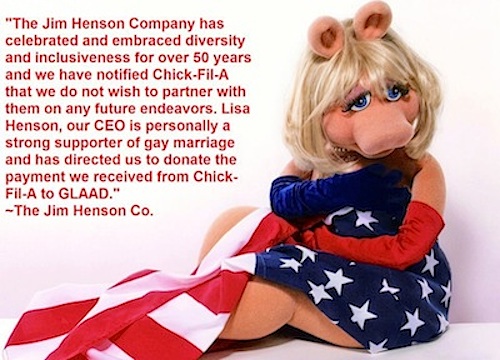 The Muppets ended their association with Chik-Fil-A after the controversial remarks.