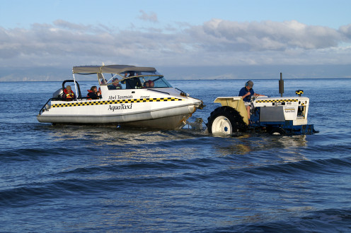 Water Taxi in Abel Tasman National Park, New Zealand.