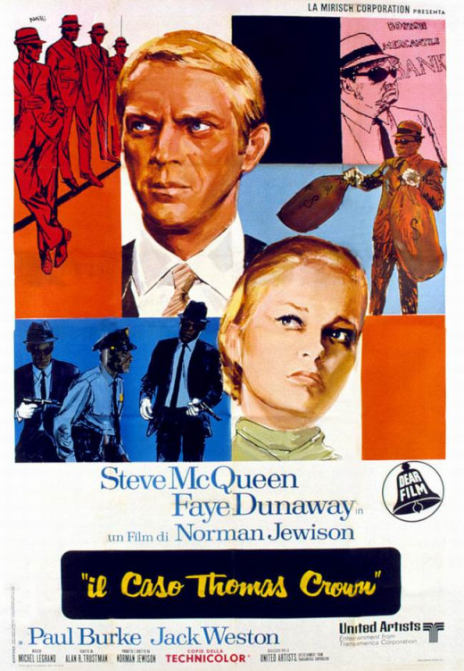 The Thomas Crown Affair (1968) Italian poster