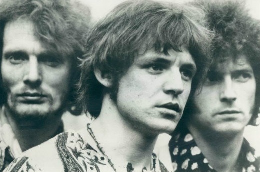 1960s supergroup Cream (L to R): Ginger Baker, Jack Bruce, Eric Clapton.