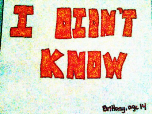 Sign from a teen step-daughter