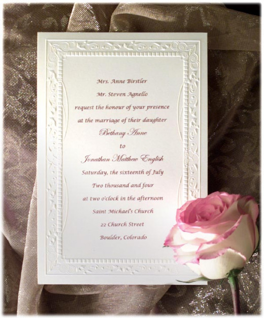 Very traditional and pretty engraved invitation