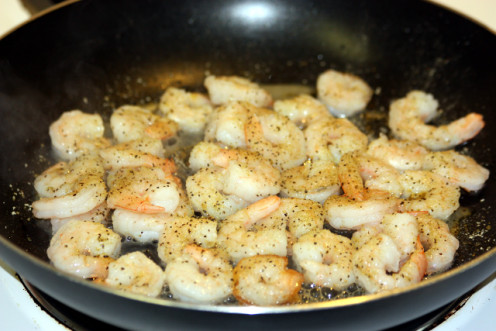 Shrimp Cooking in Butter