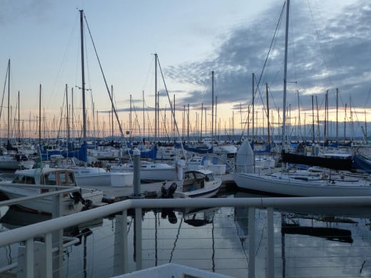 Summer evening at the Shilshole Marina.