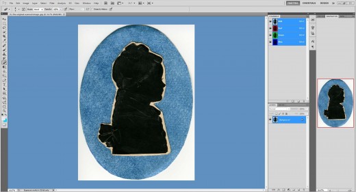 (5.) The image is imported into a Photoshop workspace as a Background.
