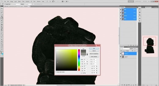 (18.) Select 'Colour Picker' and set foreground colour by clicking dropper anywhere on white pencil line
