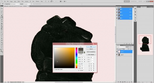 (20.) Select 'Colour Picker' and set background colour by clicking dropper anywhere on white pencil line.