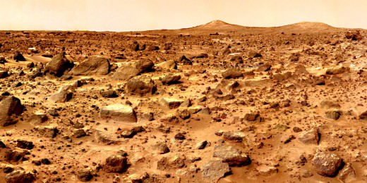 The surface of Mars imaged by the Mars Pathfinder landing craft. Mars once had conditions which may have been suitable for life and the hunt is on for evidence of this