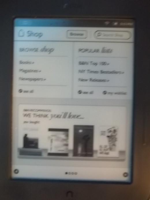 You can shop for new books from your Nook.
