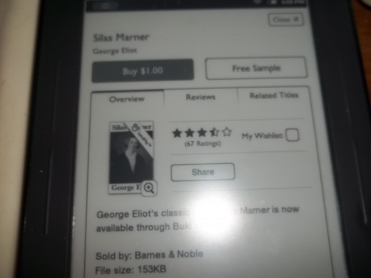 Easily Shop and Purchase books on your Nook.