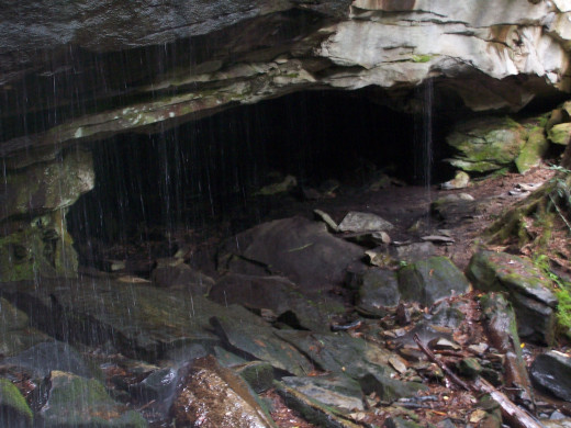 Base of Slick Rock Falls - looks like an animal den to me!
