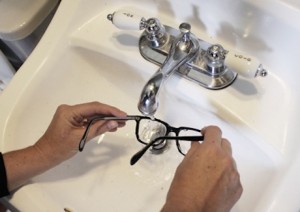 Wash in tap water