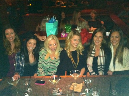 Our happy clan taking Heather (second from left) out for her birthday!