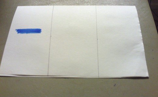 Draw the tricolor on the flag card with a ruler, or by hand.