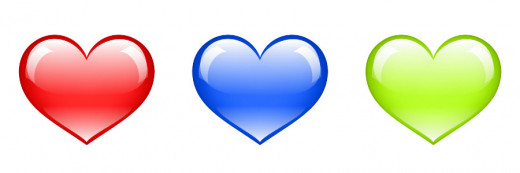 Glossy heart created with GIMP