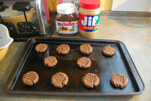 Nutella and peanut butter, a match made in cookie Heaven!