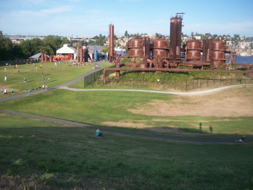 Gas Works Park view from top of the kite hill