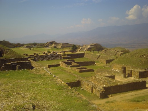 View from North Platform (a top of Building E) looking southwest towards System IV, Temple of the Dancers, and System M.