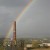 Rainbow over chimney, Burnley Rainbow over chimney, Burnley