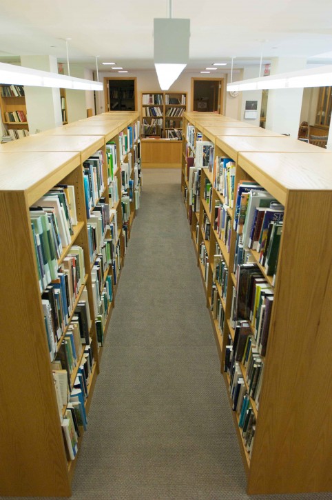 Library bookshelves