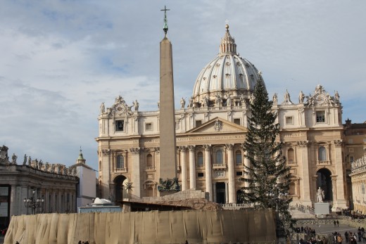 Another angle of the Christmas tree at the Vatican