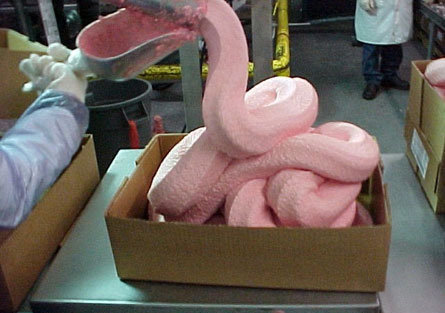 Wait is that silly putty?  Oh...that's the "so-called" meat we are eating.