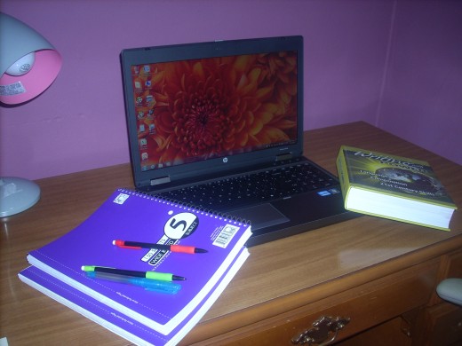 Typical school supplies