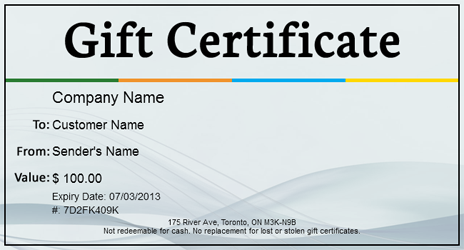 a free gift certificate template