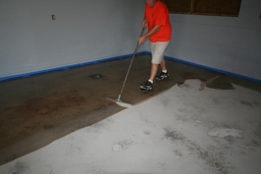 Epoxy prime coat application.
