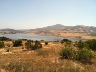 Here is a reservoir that supplies our water. We live in a desert and so there are consequences.