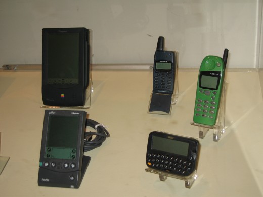 Hopefully your old cell phone collection isn't as old as these dinosaurs.  Today, the smart phone is considered up to speed.  
