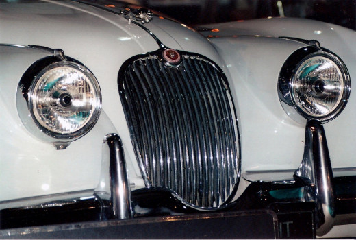 I have only photographed the very front of this classic car as there is enough to focus on in this symmetrical shot.