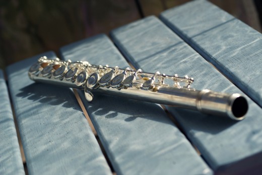 The body piece of a flute