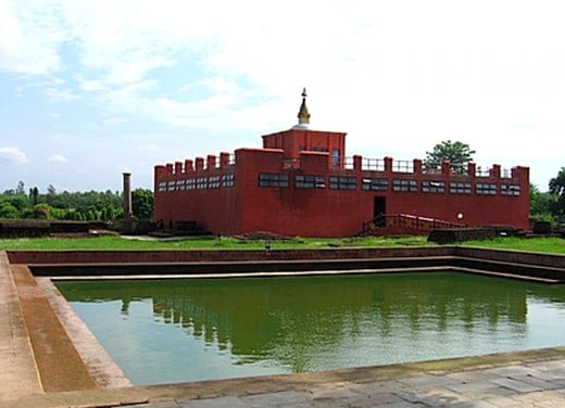 MayaDevi Temple, Lumbini. The exact spot where the Buddha was born is inside the temple. 