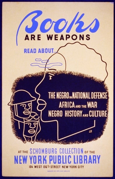 Books Are Weapons, 1942.  Artist:  Unknown, Schomburg Collection of the New York Public Library