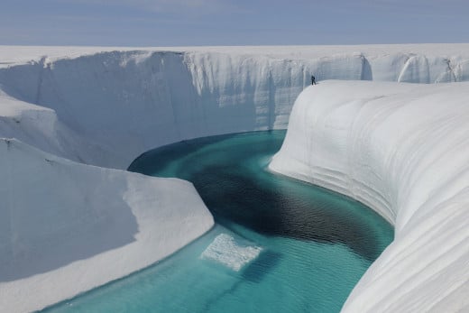 One of many stunning images of the severe ice melt in Greenland today.