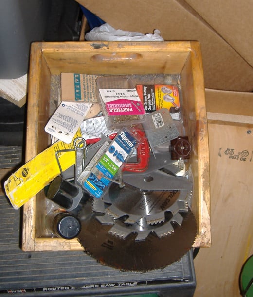 One of many junk boxes with larger parts