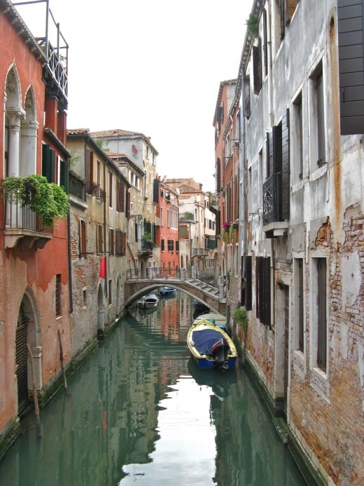 One of the many water "streets" in Venice.