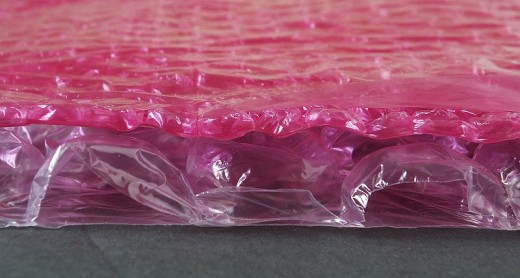 Thick bubble wrap compared to thin bubble wrap. You can combine them to combine the benefits that each offer.