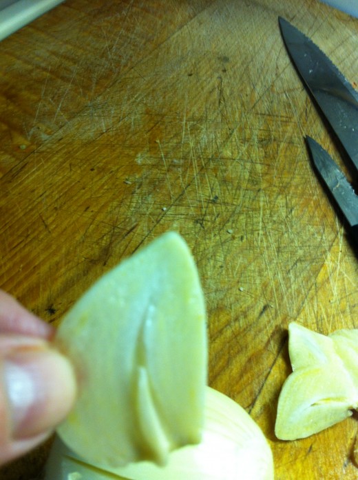 Garlic clove slice